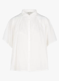 ELANA - Katoenen Blouse Met Klassieke Kraag | Wit