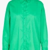 ENORAH - Ruimvallende, Katoenen Blouse | Groen -Wilson.NL 4090028