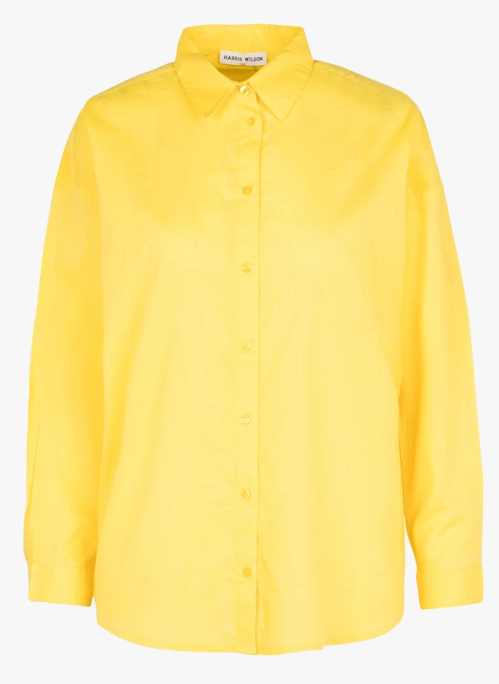 ENORAH - Ruimvallende, Katoenen Blouse | Geel 4 ENORAH - Ruimvallende, Katoenen Blouse | Geel - Image 2