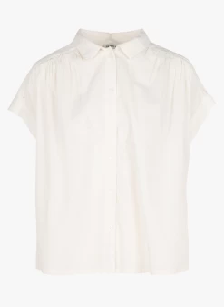 EGLANTINE - Katoenen Blouse Met Overhemdkraagje | Beige