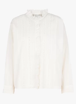 EURELIANA - Katoenen Blouse Met Opstaande Kraag En Borduursel | Wit 9 EURELIANA - Katoenen Blouse Met Opstaande Kraag En Borduursel | Wit -Wilson.NL 4090033