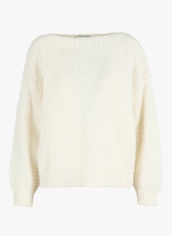 FIDJI - Trui Met Boothals Katoenblend | Beige -Wilson.NL 4090157