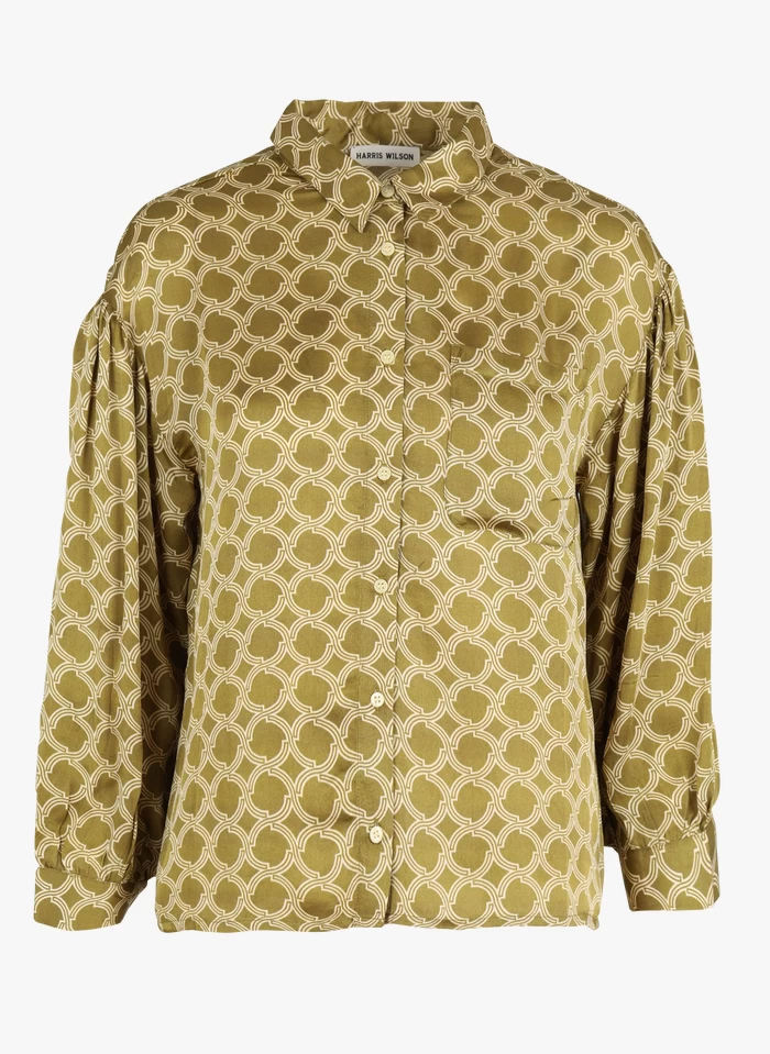 ENGELIQUE - Soepelvallende Blouse Met Print | Geel 6 ENGELIQUE - Soepelvallende Blouse Met Print | Geel - Image 4