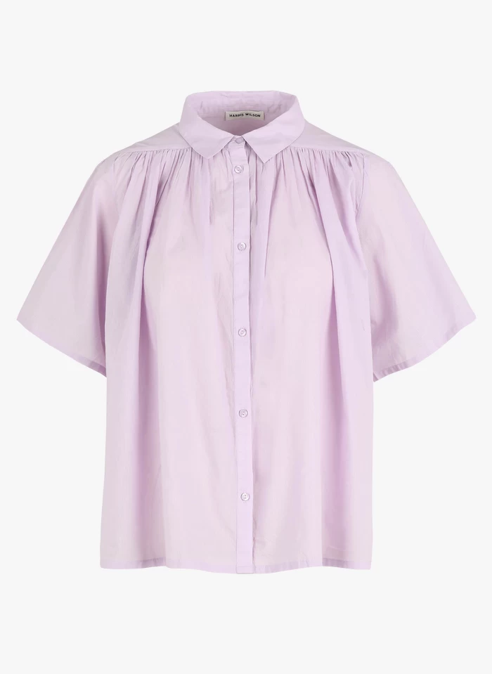 ELANA - Katoenen Blouse Met Klassieke Kraag | Violet 4 ELANA - Katoenen Blouse Met Klassieke Kraag | Violet - Image 2