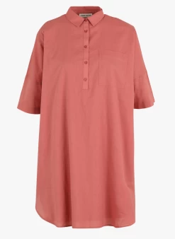ELA - Wijde, Korte Overhemdjurk | Rood -Wilson.NL 4090164
