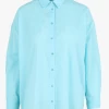 ENORAH - Ruimvallende, Katoenen Blouse | Blauw 1 ENORAH - Ruimvallende, Katoenen Blouse | Blauw -Wilson.NL 4090166