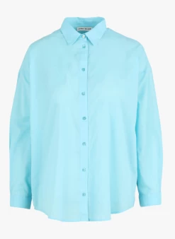 ENORAH - Ruimvallende, Katoenen Blouse | Blauw