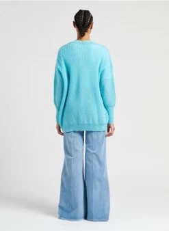 FLORENCE - Halflang Vest Met Ribbelpatroontje | Blauw -Wilson.NL 4098413