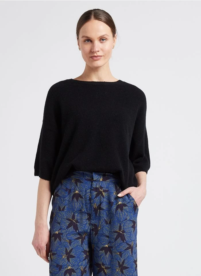 FAUVE - Wollen Trui Met Ronde Hals | Zwart 3 FAUVE - Wollen Trui Met Ronde Hals | Zwart