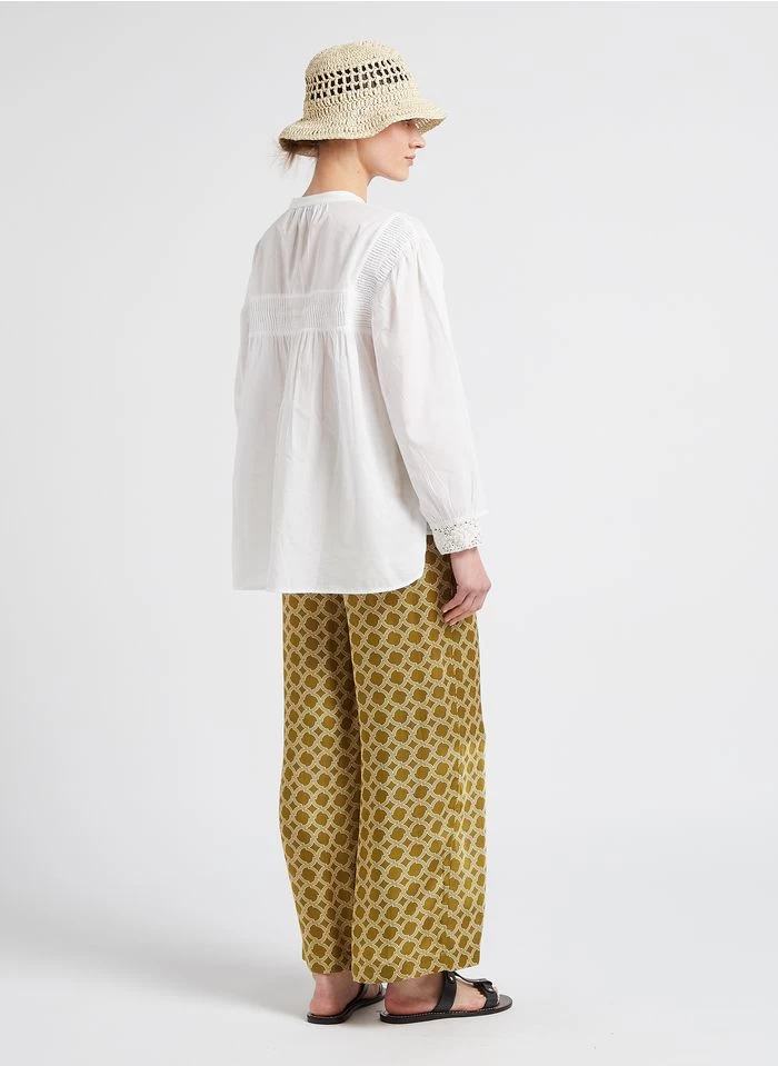 ELAIS - Katoenen Blouse Met Ronde Hals | Wit 9 ELAIS - Katoenen Blouse Met Ronde Hals | Wit - Image 7