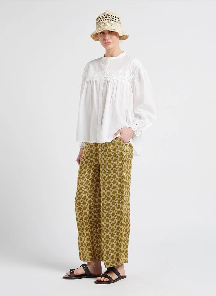 ELAIS - Katoenen Blouse Met Ronde Hals | Wit 8 ELAIS - Katoenen Blouse Met Ronde Hals | Wit - Image 6