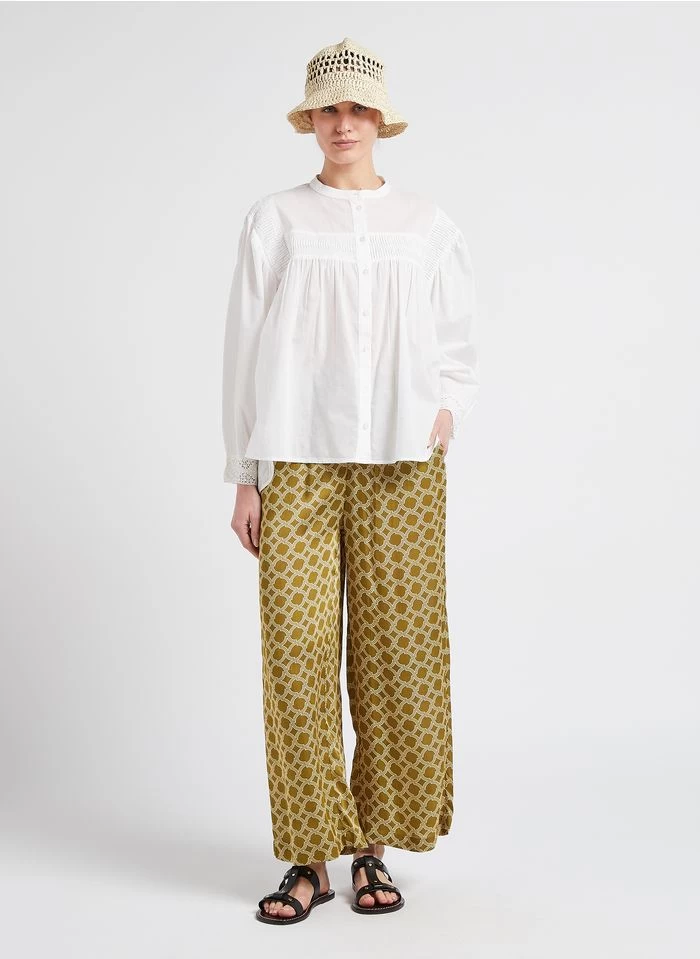 ELAIS - Katoenen Blouse Met Ronde Hals | Wit 6 ELAIS - Katoenen Blouse Met Ronde Hals | Wit - Image 4