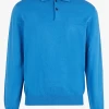 GIORGIO - Regular-fit Trui Met Polokraagje Katoenblend | Blauw -Wilson.NL 4103688
