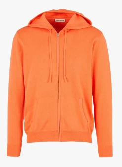 GUISEPPE - Katoenen Sweater Met Rits En Capuchon | Rood