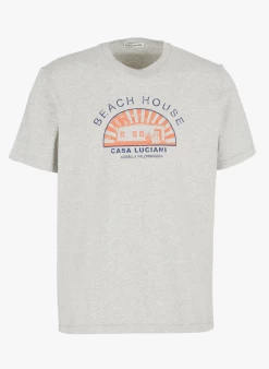 HARRY - Katoenen T-shirt Met Ronde Hals En Zeefdruk | Grijs