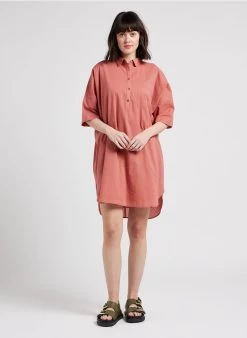 ELA - Wijde, Korte Overhemdjurk | Rood -Wilson.NL 4115910
