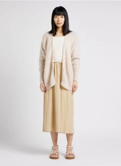 FLORENCE - Halflang Vest Met Ribbelpatroontje | Beige -Wilson.NL 4121215