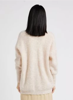 FLORENCE - Halflang Vest Met Ribbelpatroontje | Beige -Wilson.NL 4121216