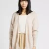 FLORENCE - Halflang Vest Met Ribbelpatroontje | Beige