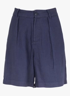 ELOIC - Soepelvallende Linnen Short | Blauw 13 ELOIC - Soepelvallende Linnen Short | Blauw -Wilson.NL 4123972