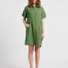 ELINE - Korte, Linnen Jurk Met Klassieke Kraag | Groen 2 ELINE - Korte, Linnen Jurk Met Klassieke Kraag | Groen -Wilson.NL 4124106