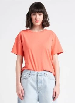 IANIS - T-shirt Met Ronde Hals Linnen/katoenblend | Veelkleurig