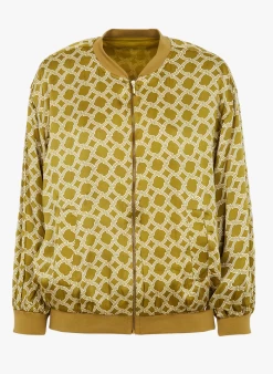 ENGELICA - Oversized, Katoenen Jasje Met Print | Geel -Wilson.NL 4129155