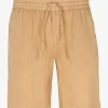 DANTON - Regular-fit, Linnen Short | Bruin