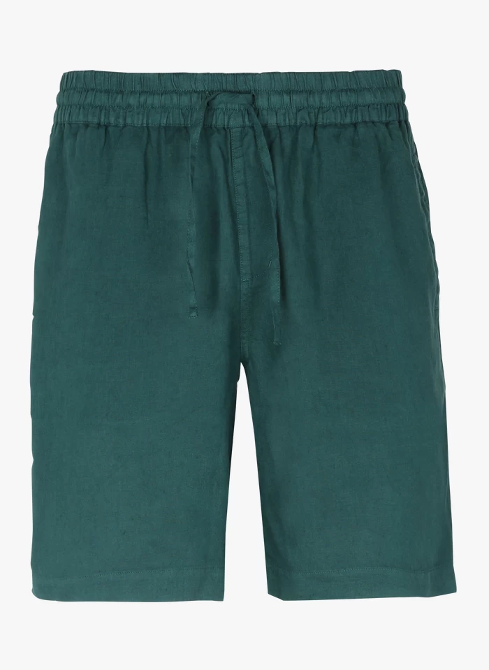 DANTON - Regular-fit, Linnen Short | Blauw 3 DANTON - Regular-fit, Linnen Short | Blauw