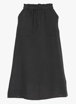 ELIO - Lange, Linnen Rok | Zwart -Wilson.NL 4131808