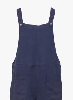 ELOISE - Wijde, Linnen Tuinbroek | Blauw -Wilson.NL 4131810