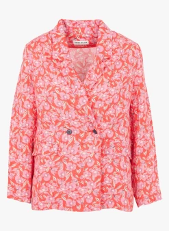 ELENIE - Linnen Blazer Met Bloemenprint | Rood 12 ELENIE - Linnen Blazer Met Bloemenprint | Rood -Wilson.NL 4131812