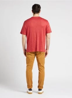 HUMPHREY - Linnen T-shirt Met Tuniekhals | Rood -Wilson.NL 4131968