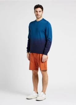 GUINE - Katoenen Trui Met Ronde Hals | Blauw -Wilson.NL 4132019