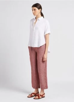 ELISA - Wijde, Soepelvallende, Linnen Blouse | Wit 10 ELISA - Wijde, Soepelvallende, Linnen Blouse | Wit -Wilson.NL 4134561 1