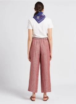 EMMOS - Rechte, Gestreepte, Linnen 7/8-broek | Gestreepte -Wilson.NL 4134566