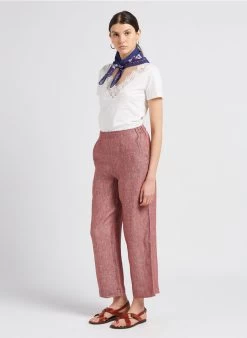 EMMOS - Rechte, Gestreepte, Linnen 7/8-broek | Gestreepte -Wilson.NL 4134567