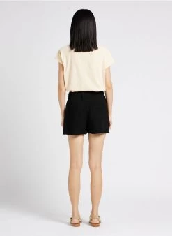 IANAELLE - T-shirt Met Zeefdruk Linnen/katoenblend | Beige -Wilson.NL 4134904