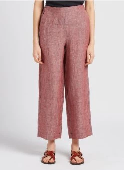 EMMOS - Rechte, Gestreepte, Linnen 7/8-broek | Gestreepte -Wilson.NL 4135433