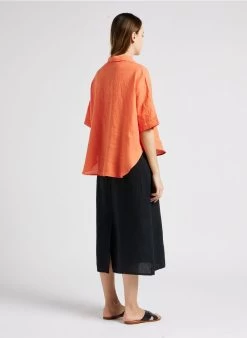 ELIO - Lange, Linnen Rok | Zwart -Wilson.NL 4137189 1