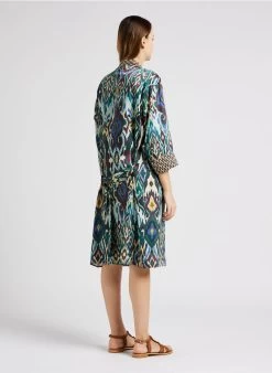 ELI - Linnen Blouse Met Ronde Hals | Zwart -Wilson.NL 4137241