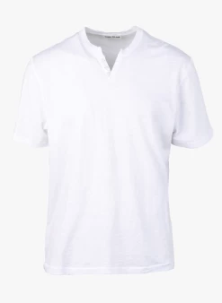 HAMON - Katoenen T-shirt Met Tuniekhals | Wit