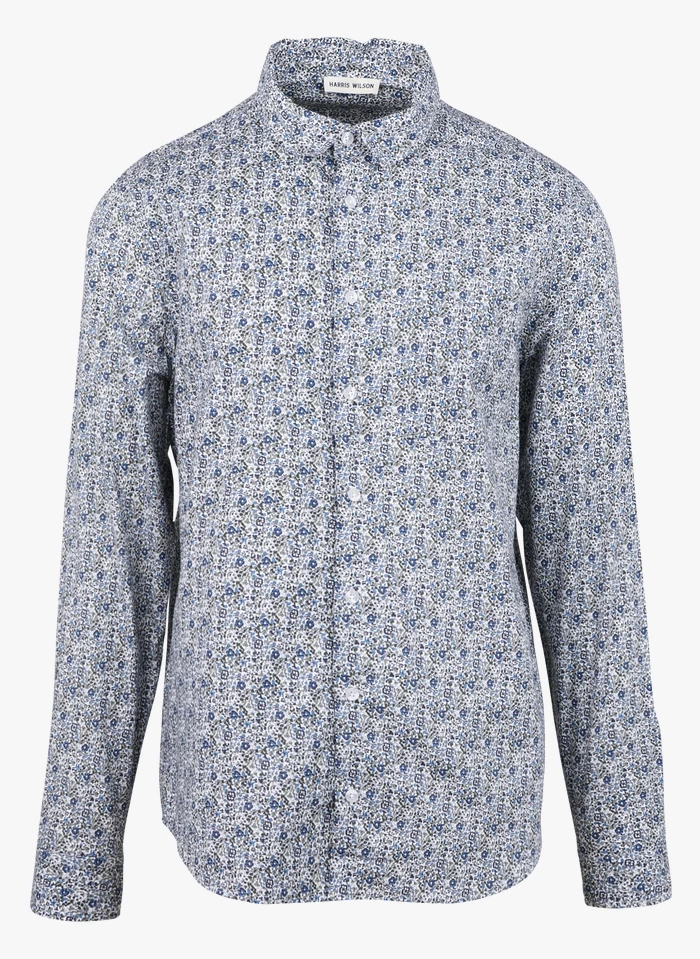 DOVY - Regular-fit Overhemd Van Biokatoen | Blauw 3 DOVY - Regular-fit Overhemd Van Biokatoen | Blauw