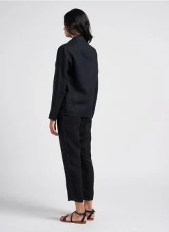 ELIAS - Rechte, Linnen, 7/8-broek | Zwart 31 ELIAS - Rechte, Linnen, 7/8-broek | Zwart -Wilson.NL 4145924