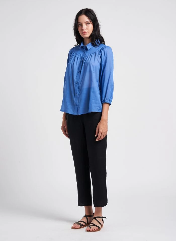 ELIAS - Rechte, Linnen, 7/8-broek | Zwart 16 ELIAS - Rechte, Linnen, 7/8-broek | Zwart - Image 14