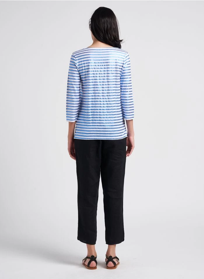 ELIAS - Rechte, Linnen, 7/8-broek | Zwart 19 ELIAS - Rechte, Linnen, 7/8-broek | Zwart - Image 17