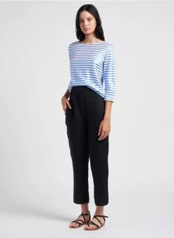 ELIAS - Rechte, Linnen, 7/8-broek | Zwart 34 ELIAS - Rechte, Linnen, 7/8-broek | Zwart -Wilson.NL 4145937