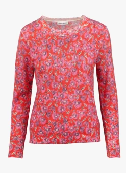 FLAMINGO - Trui Van Alpacamix Met Ronde Hals En Print | Rood 10 FLAMINGO - Trui Van Alpacamix Met Ronde Hals En Print | Rood -Wilson.NL 4150745