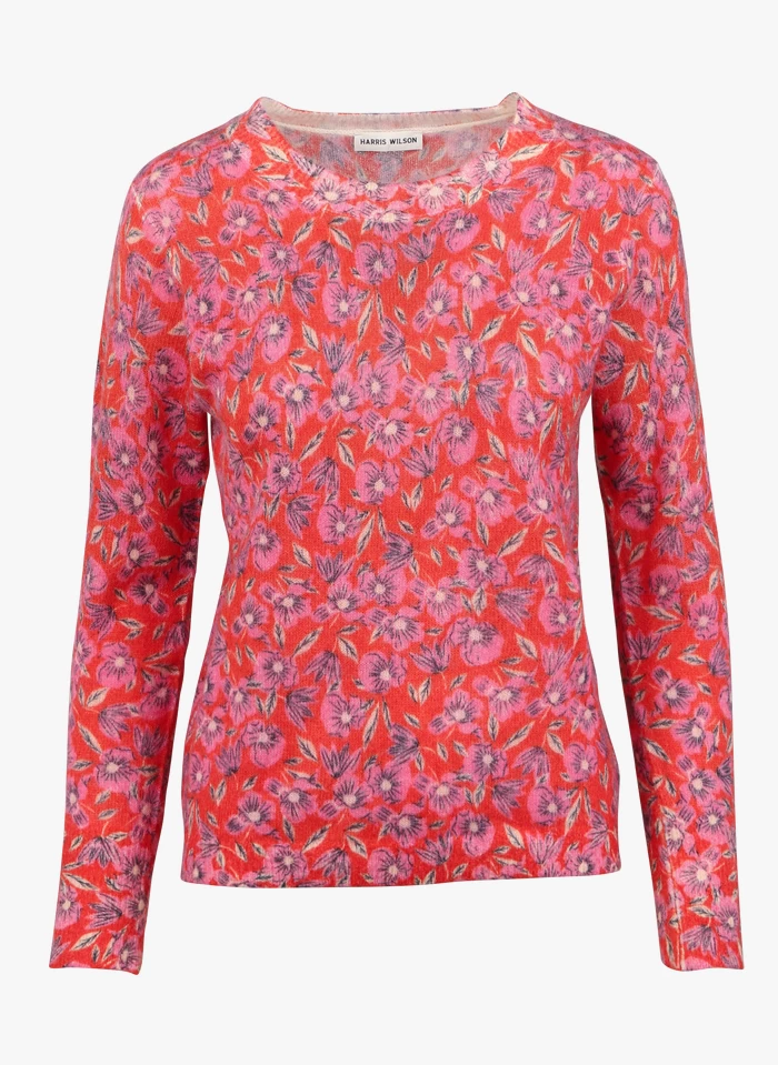 FLAMINGO - Trui Van Alpacamix Met Ronde Hals En Print | Rood 5 FLAMINGO - Trui Van Alpacamix Met Ronde Hals En Print | Rood - Image 3