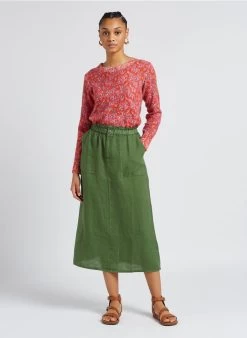 ELIO - Lange, Linnen Rok | Groen 22 ELIO - Lange, Linnen Rok | Groen -Wilson.NL 4156920